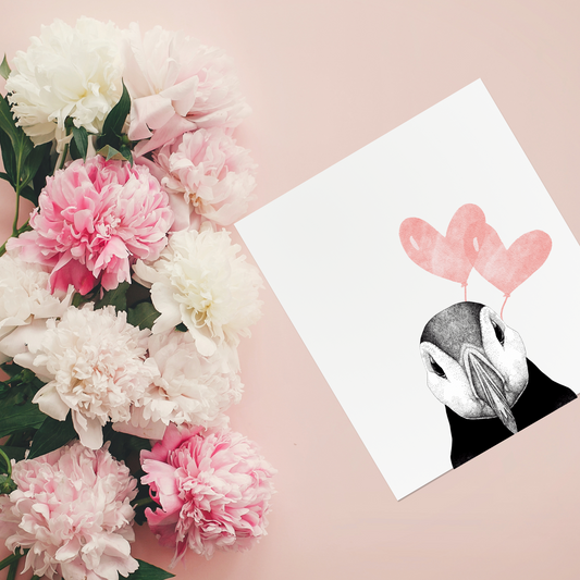 Puffin Love Greeting Card