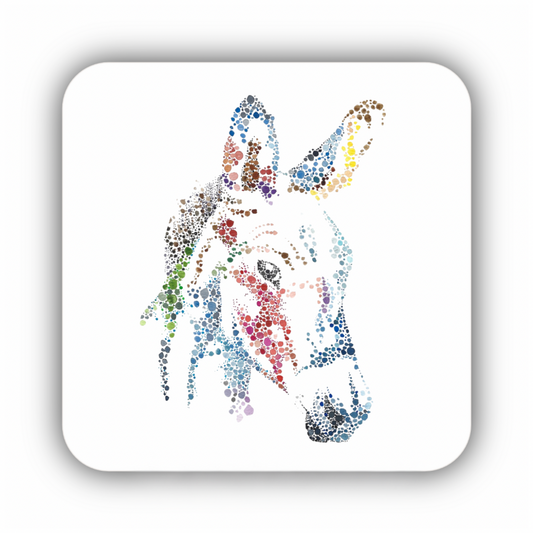 Watercolour Dot Donkey Coaster