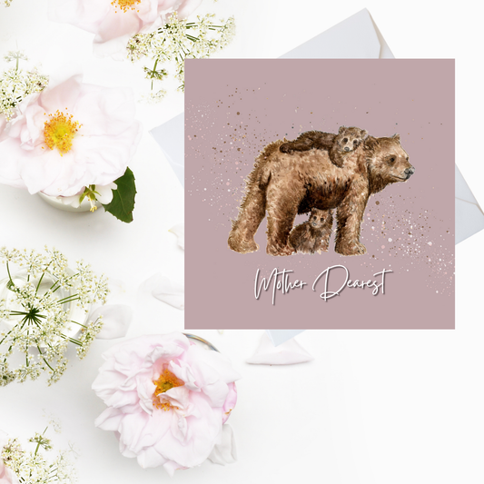 Watercolour Bear, Mother Dearest Card