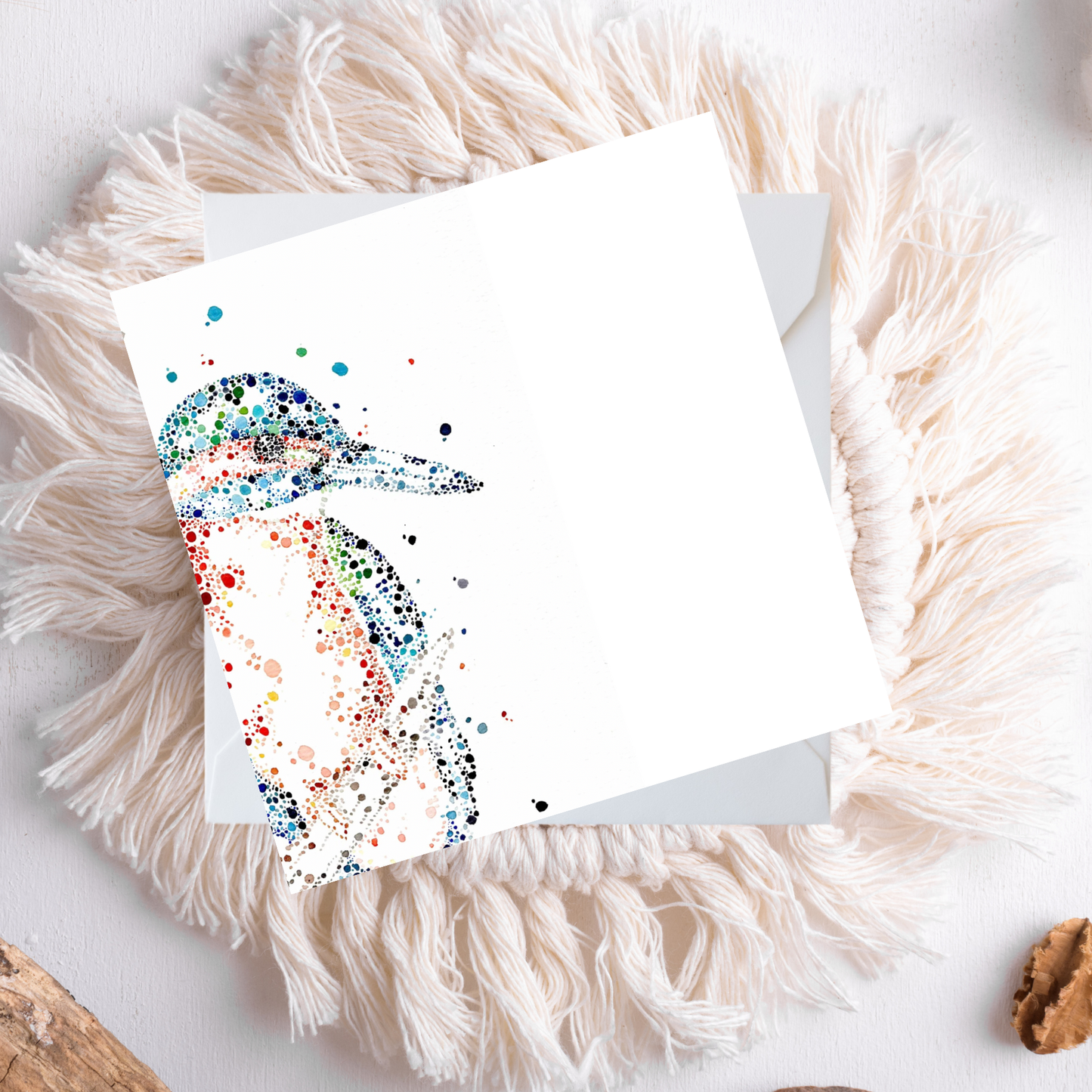 Watercolour Kingfisher Card