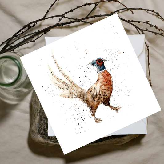 Watercolour Pheasant Card