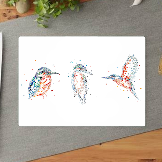 Trio of Kingfishers Decorative Chopping Board