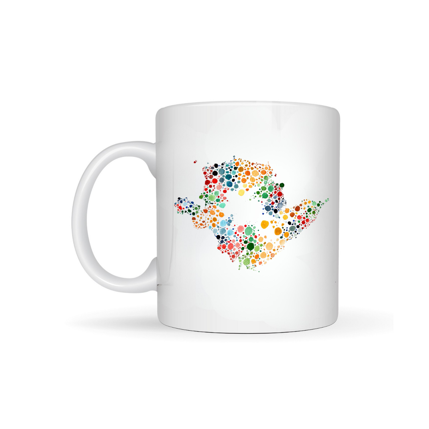 Watercolour Dot Anglesey Bone China Mug