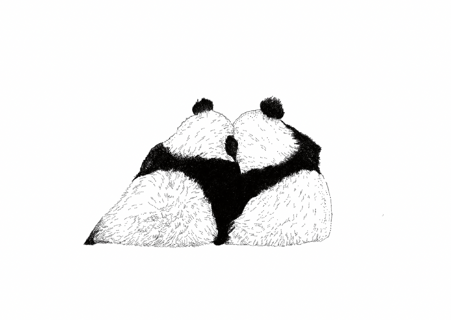Panda Cuddles Greeting Cards