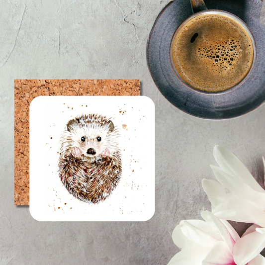 Watercolour Hedgehog Coaster