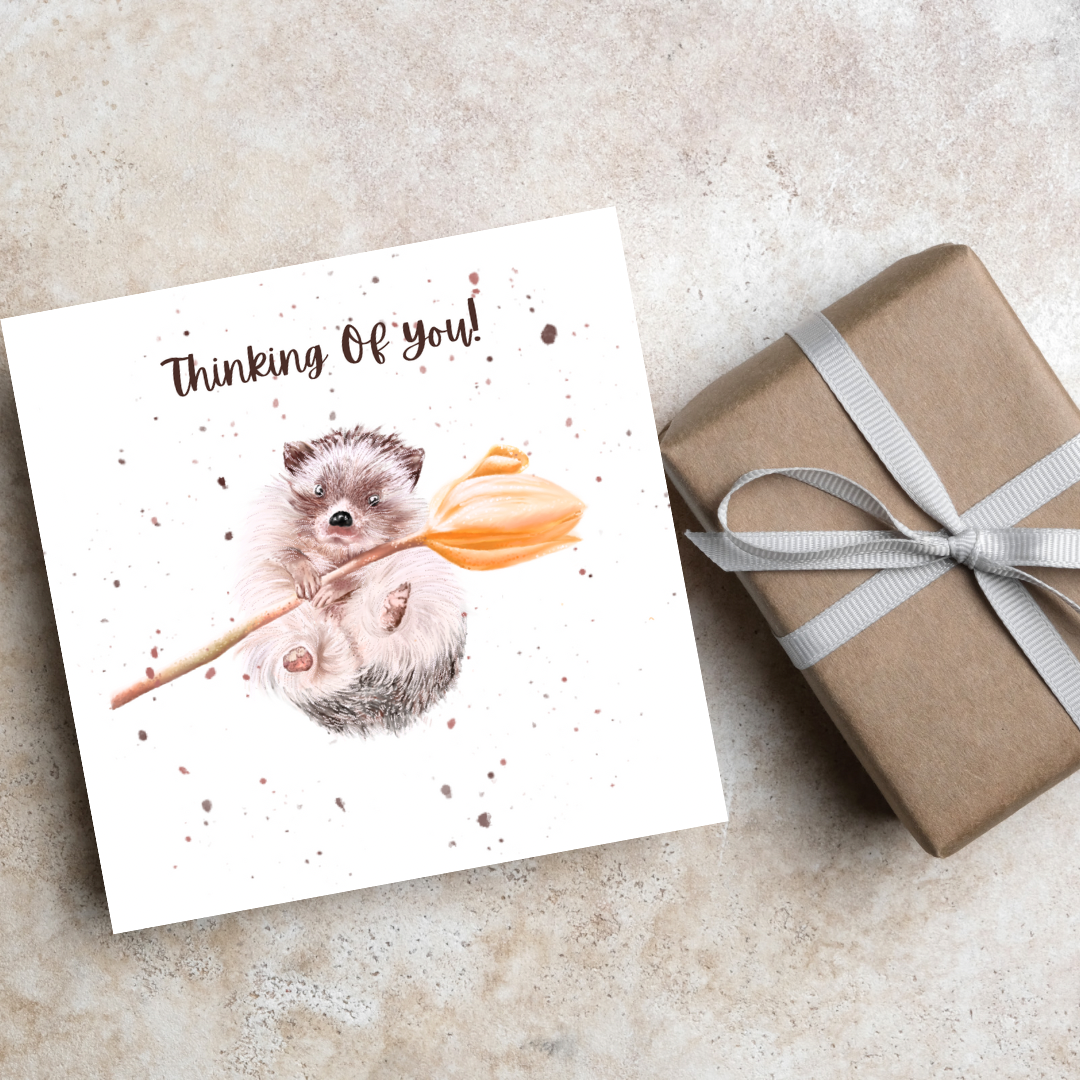 Hedgehog Thinking Of You Greeting Card