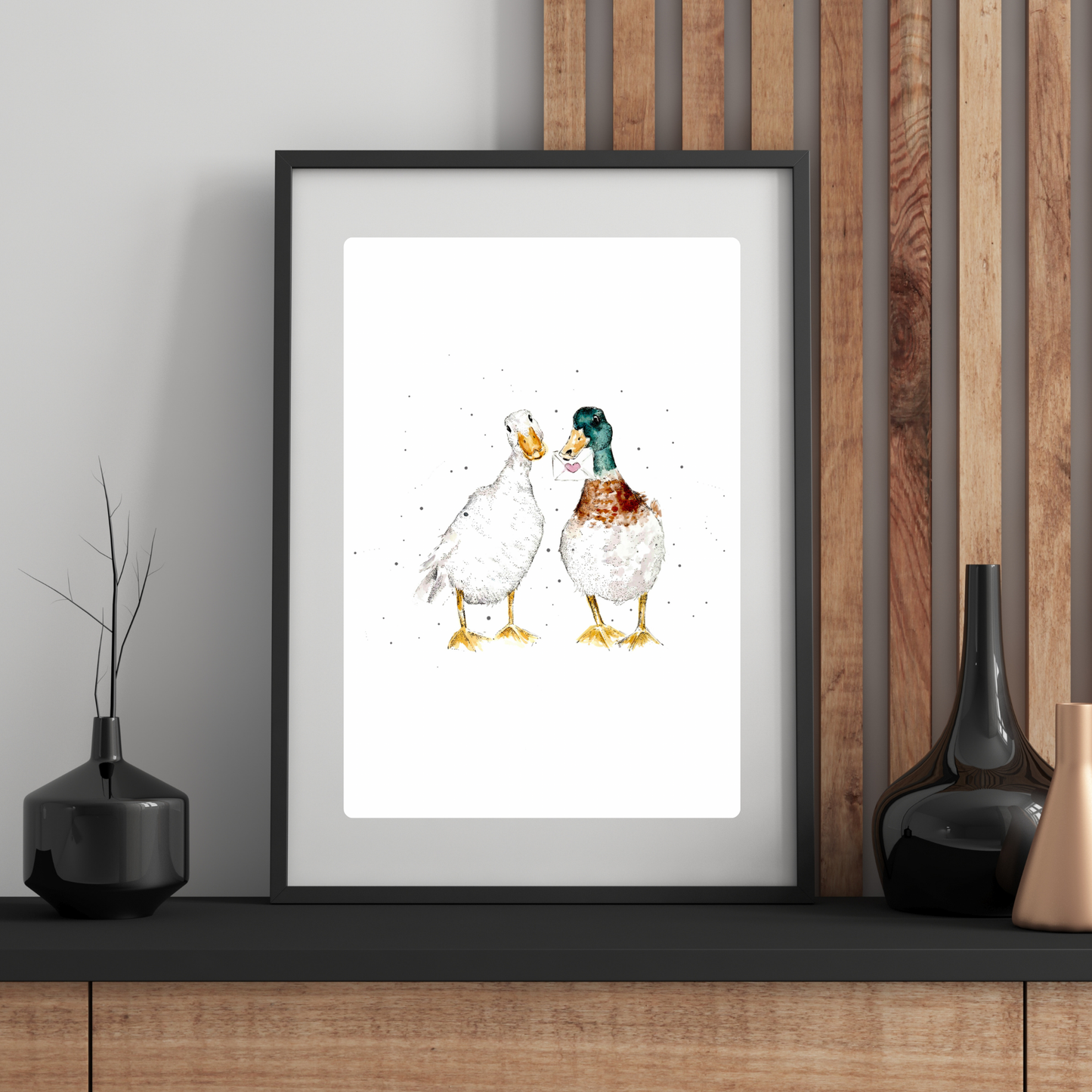 Watercolour Runner Duck Art Print