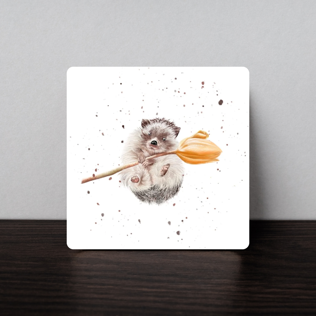 Hedgehog Watercolour Coaster