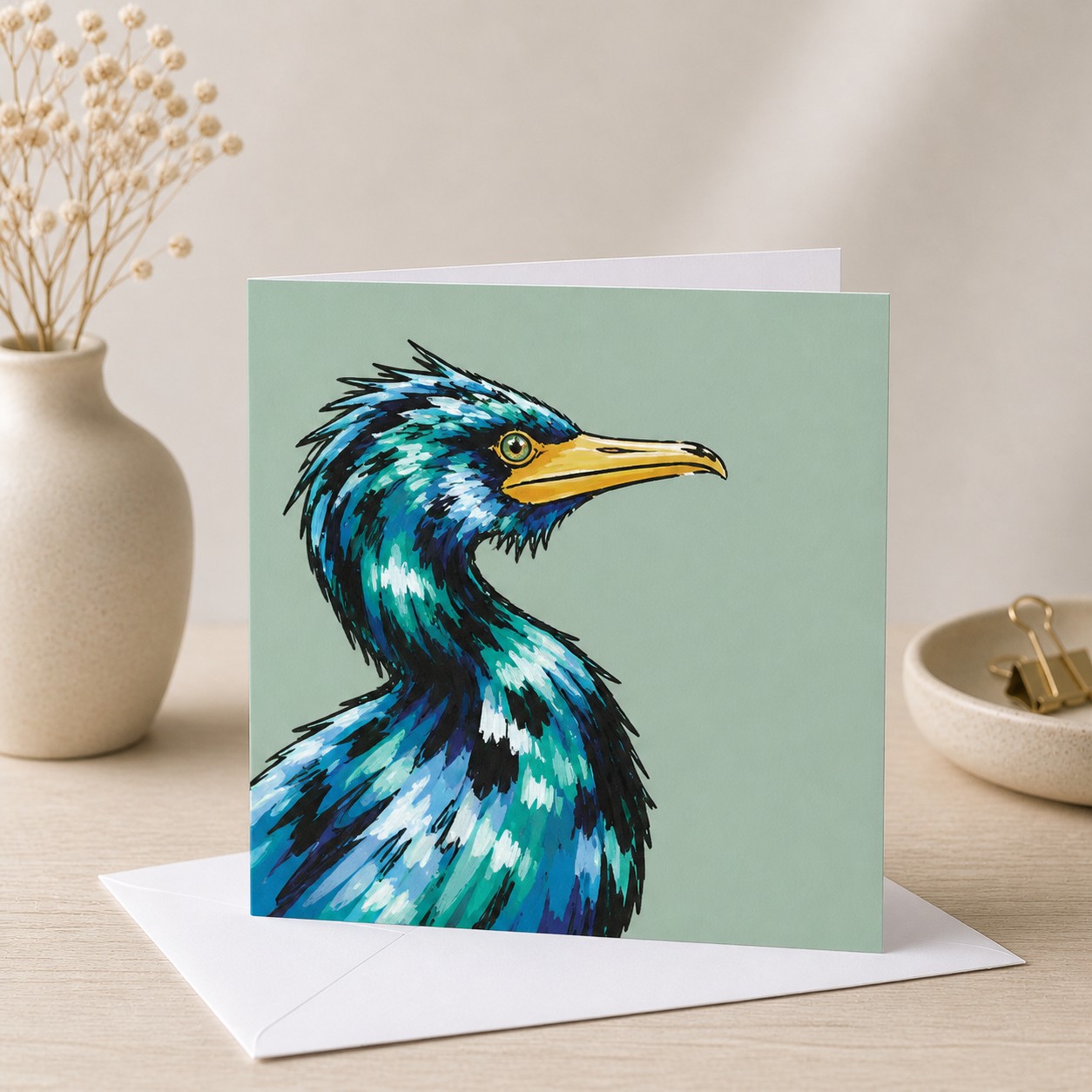 Cormorant British Bird Card