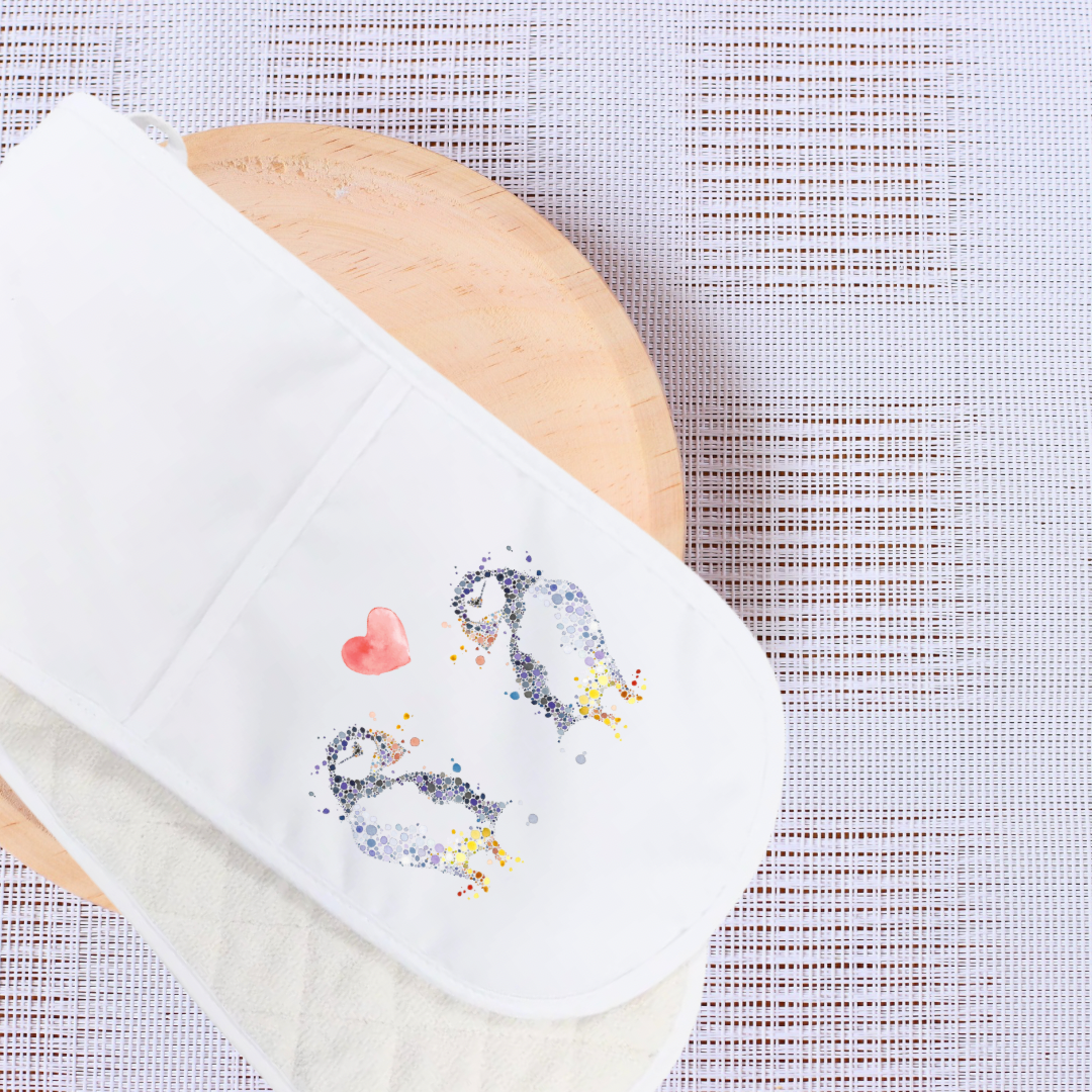 Puffins In Love Double Oven Gloves