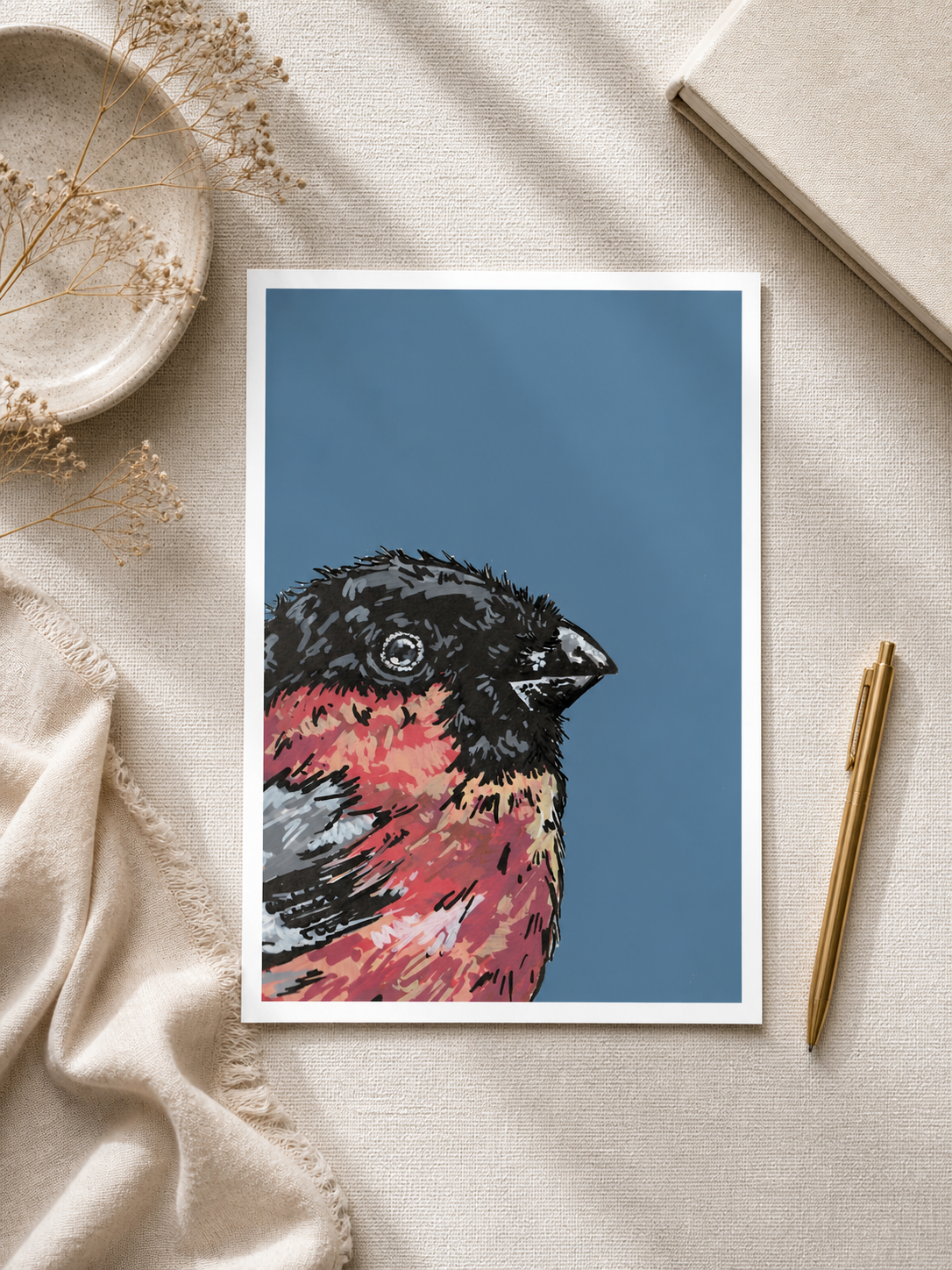 Bullfinch British Bird Art Print