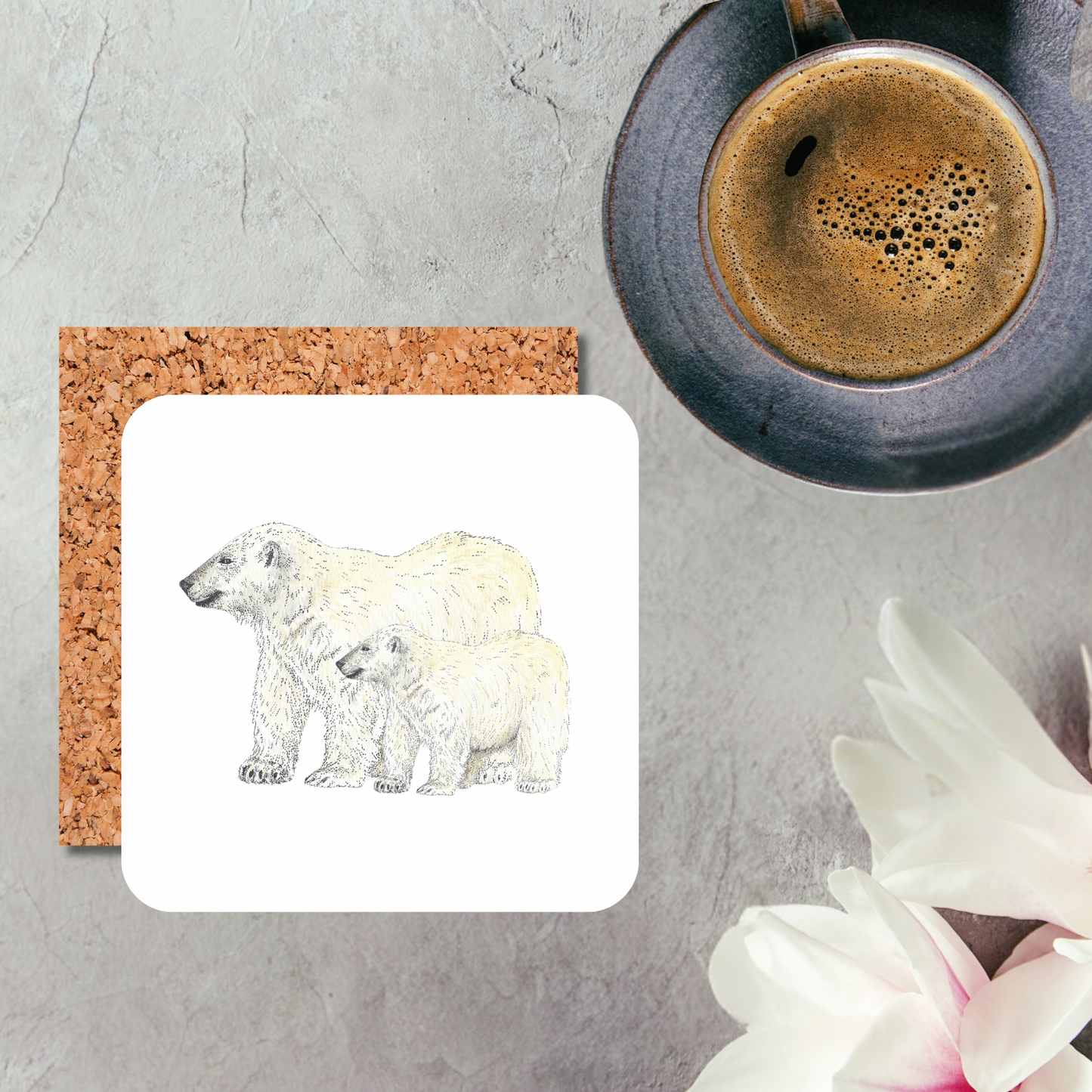 Polar Bear and Cub Coaster