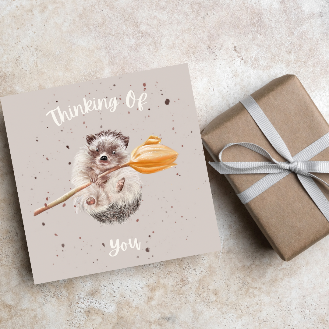 Hedgehog Thinking Of You Greeting Card