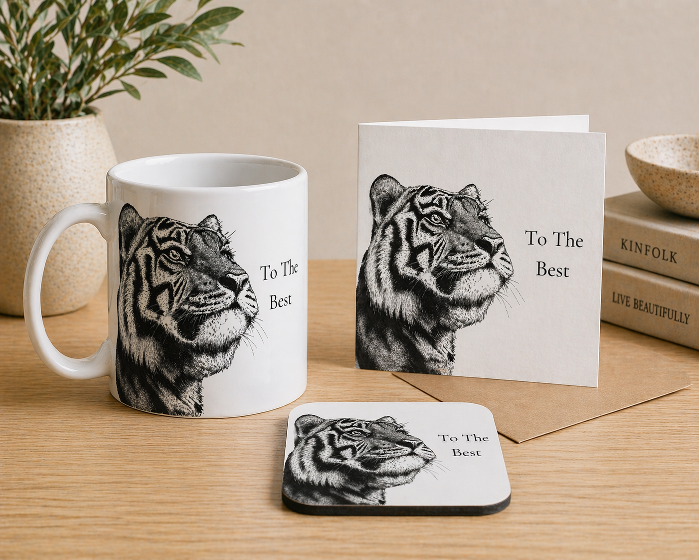 Tiger Bone China Mug Bone China Mug – Dad Gift Set