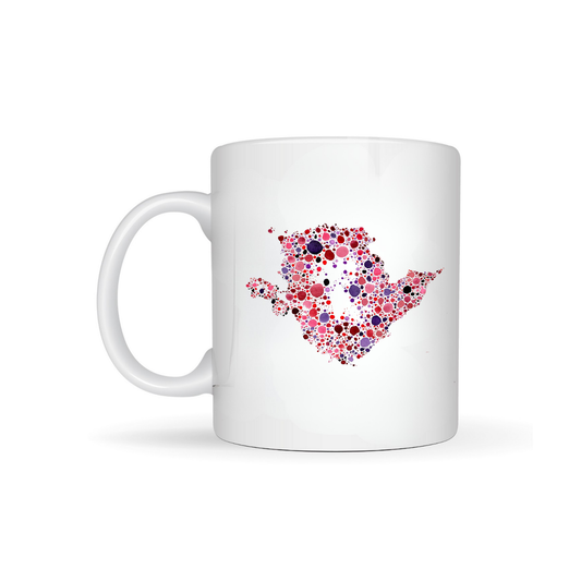 Watercolour Dot Anglesey Bone China Mug