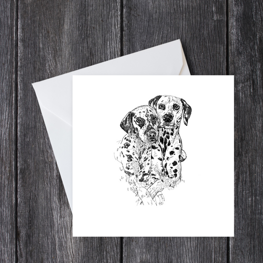 Dalmatian Pair Greeting Card