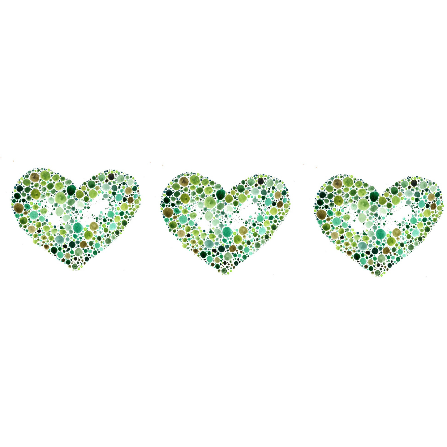 Watercolour Dot Heart Love Card