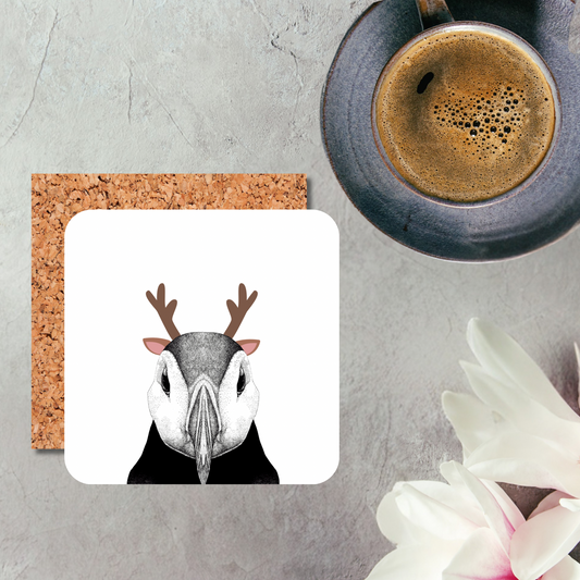 Reindeer Puffin Coaster