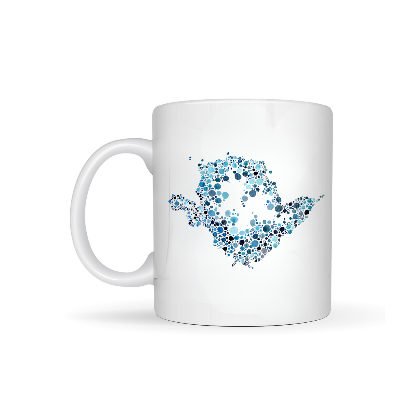 Watercolour Dot Anglesey Bone China Mug