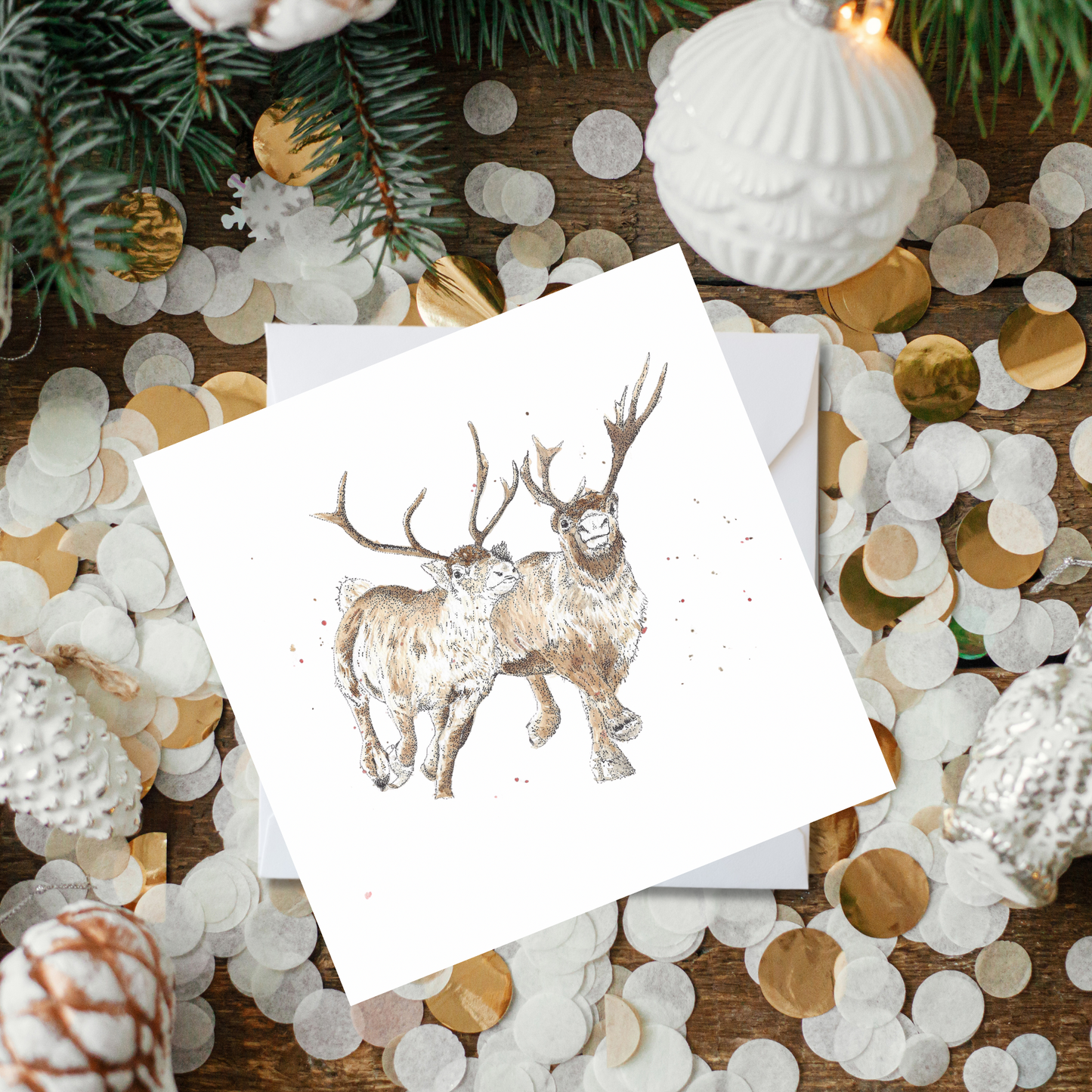 Reindeer Racing Card