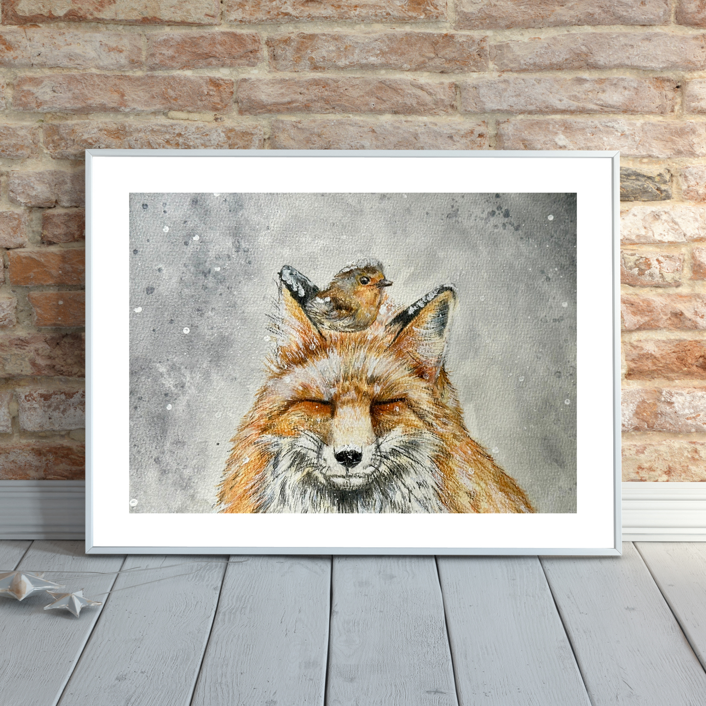 *Limited Edition* Fox and Robin Winter Print