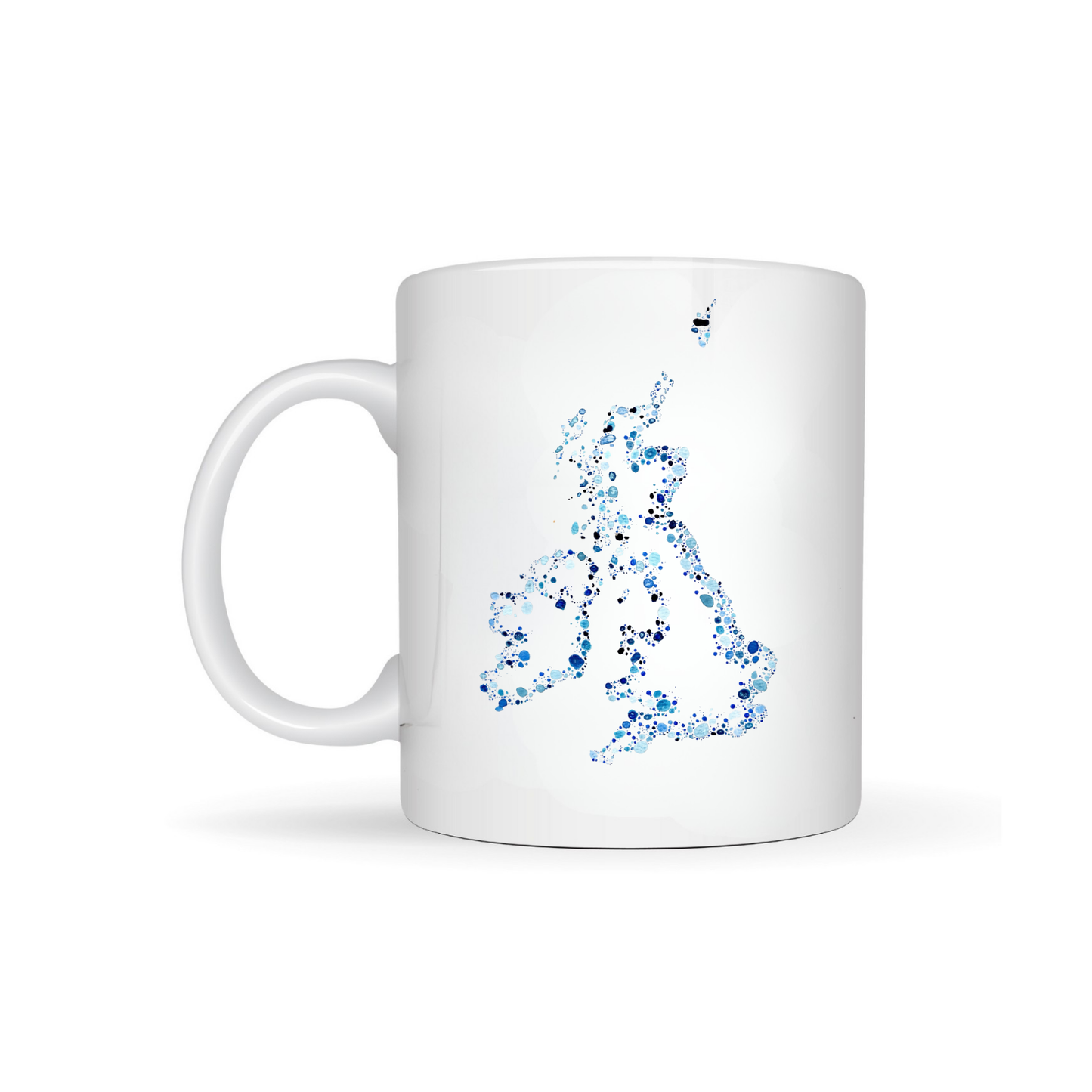 Watercolour Dot Great Britain Bone China Mug