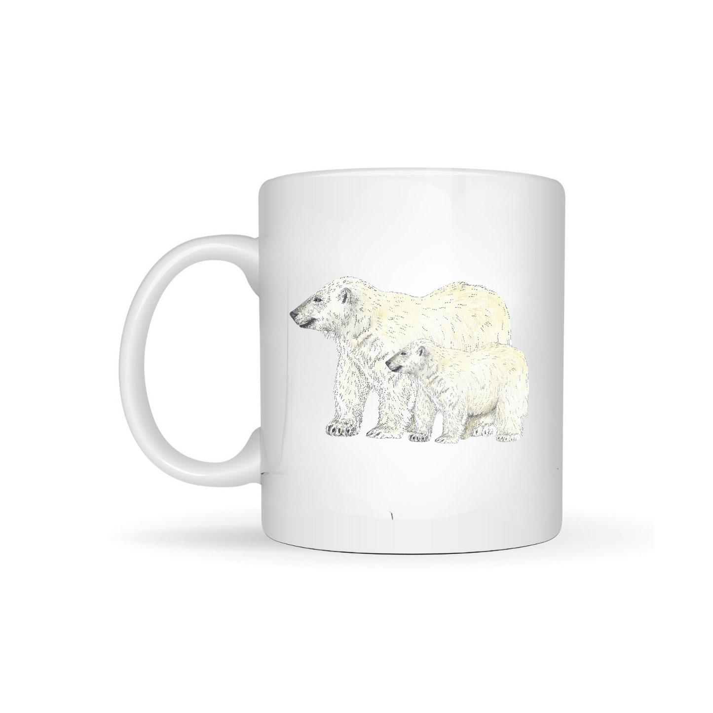 Polar Bear and Cub Bone China Mug