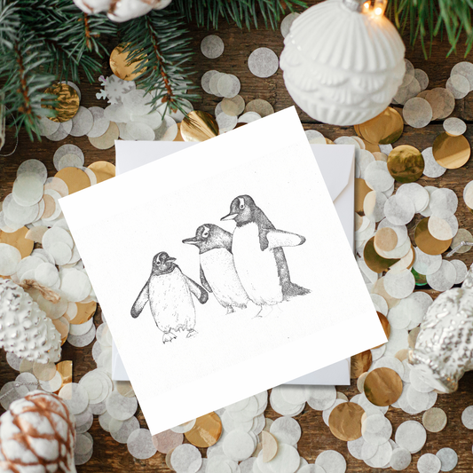 Three of Kind Penguin Card