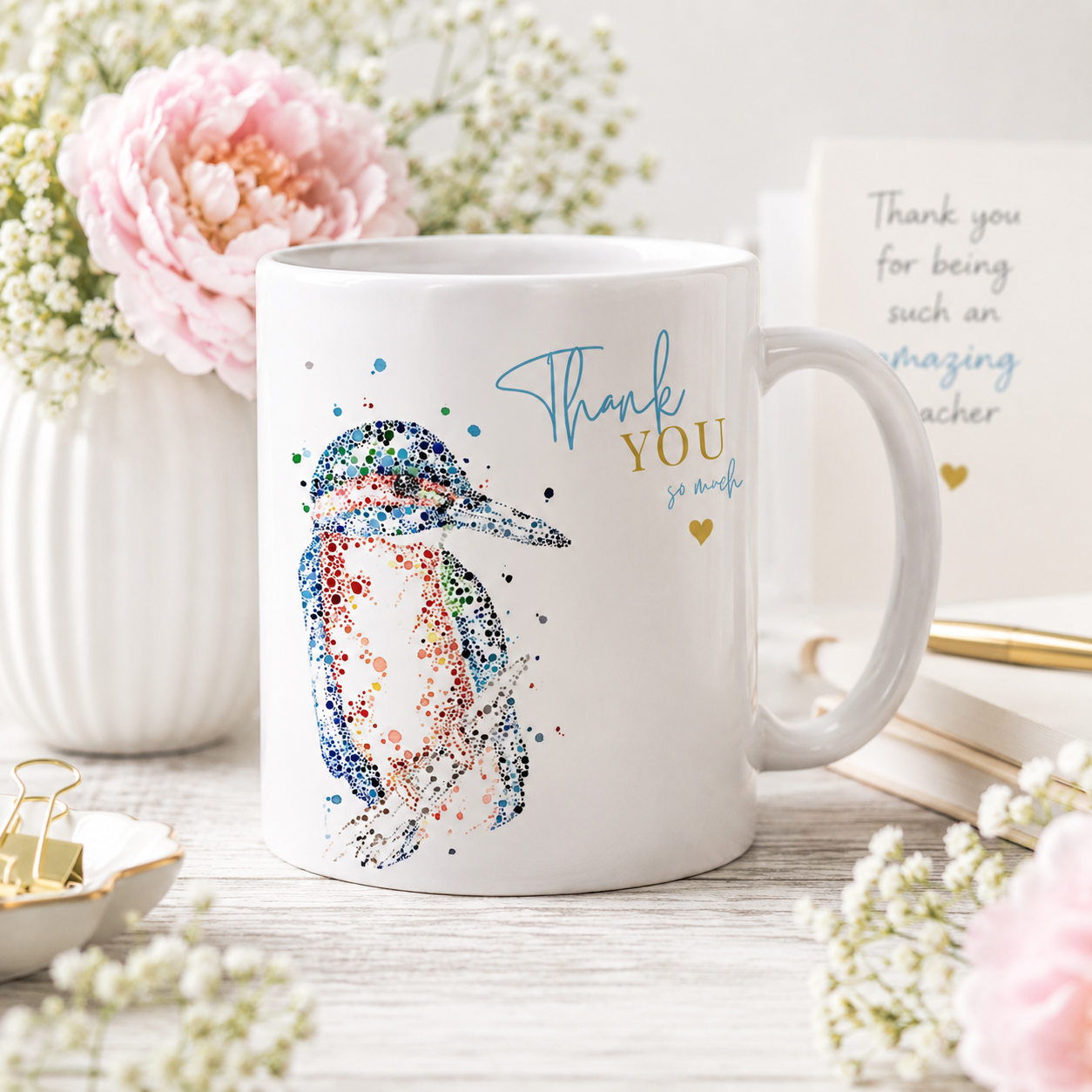Thank You Kingfisher Card