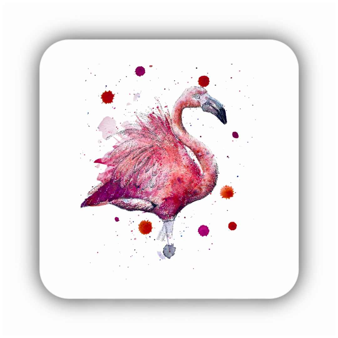 Flamingo Watercolour Coaster