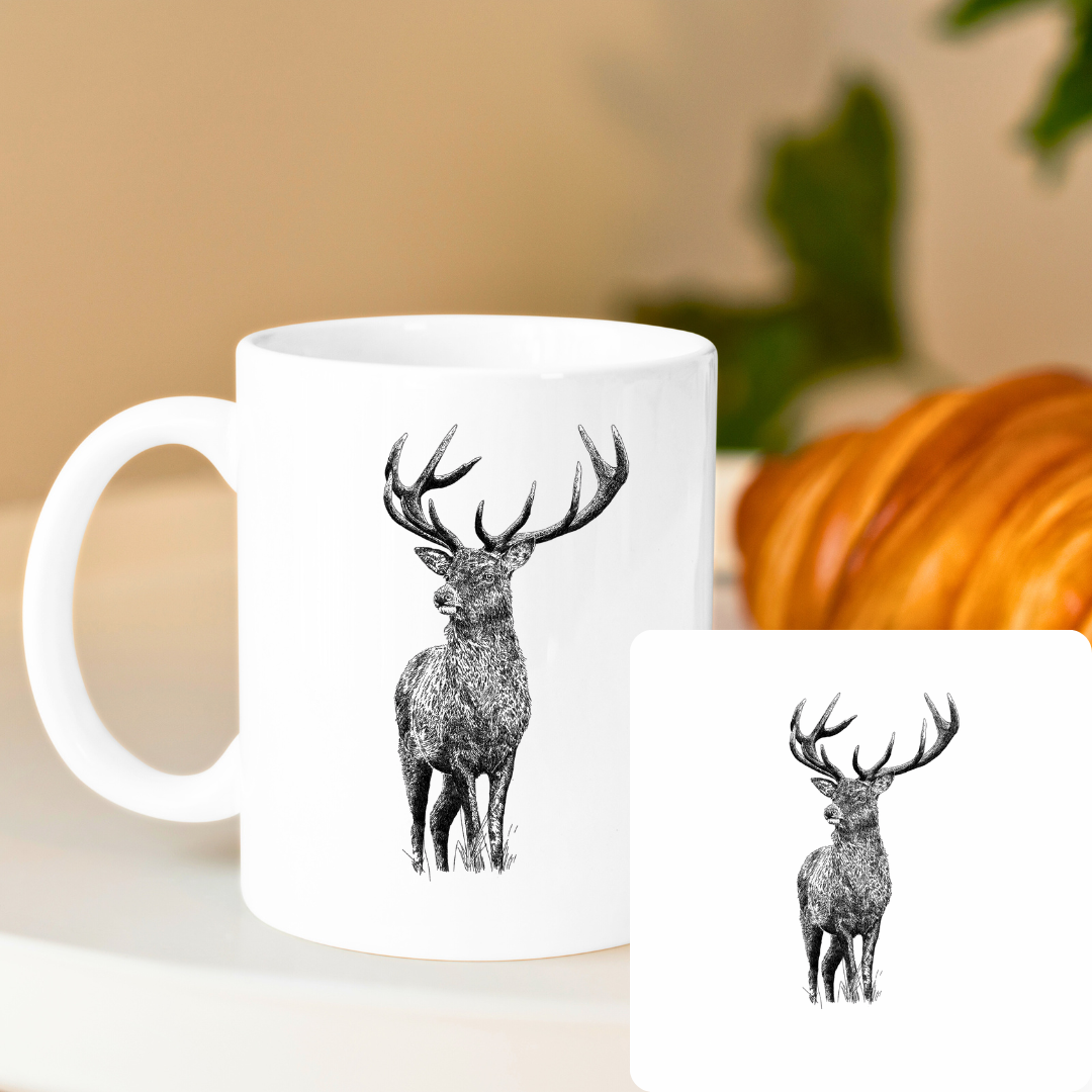 Stag Bone China Mug