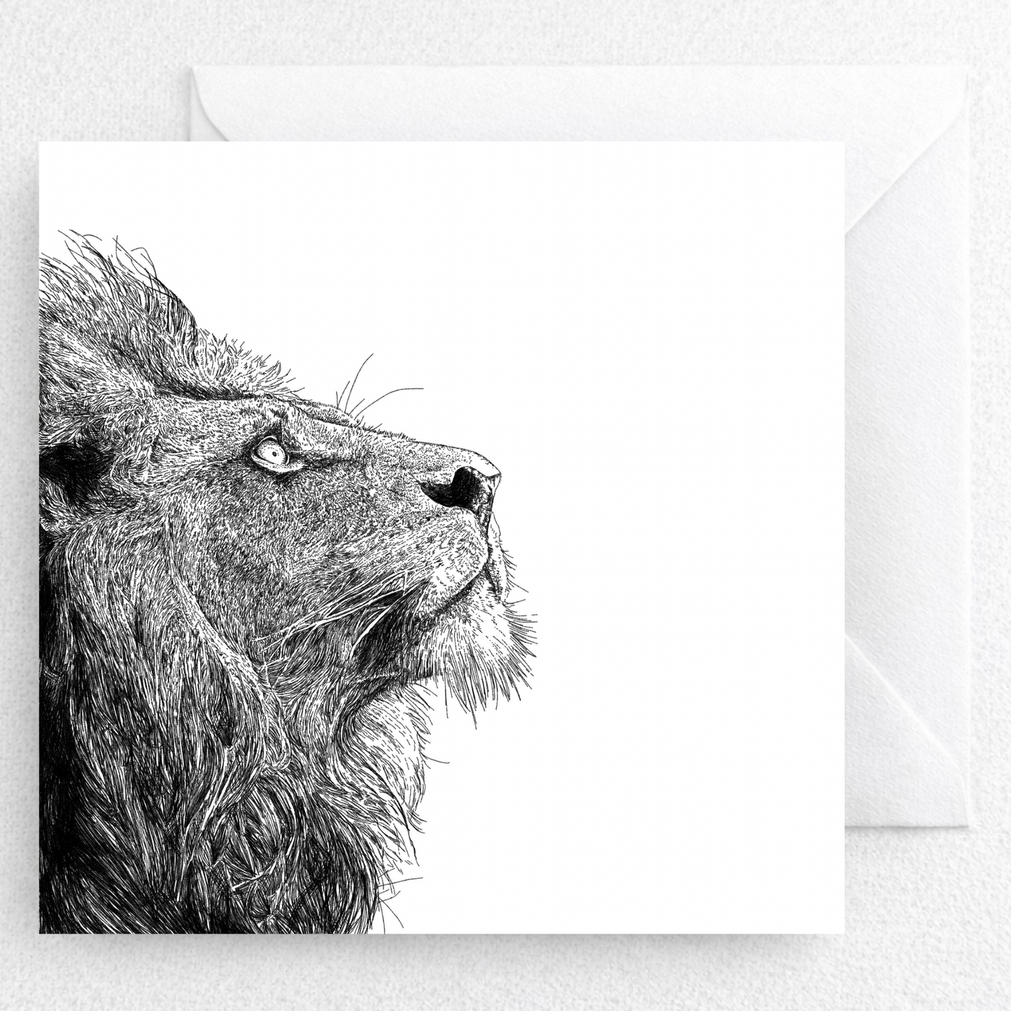 Personalised Lion Card for Dad | Wildlife Illustration Greeting Card