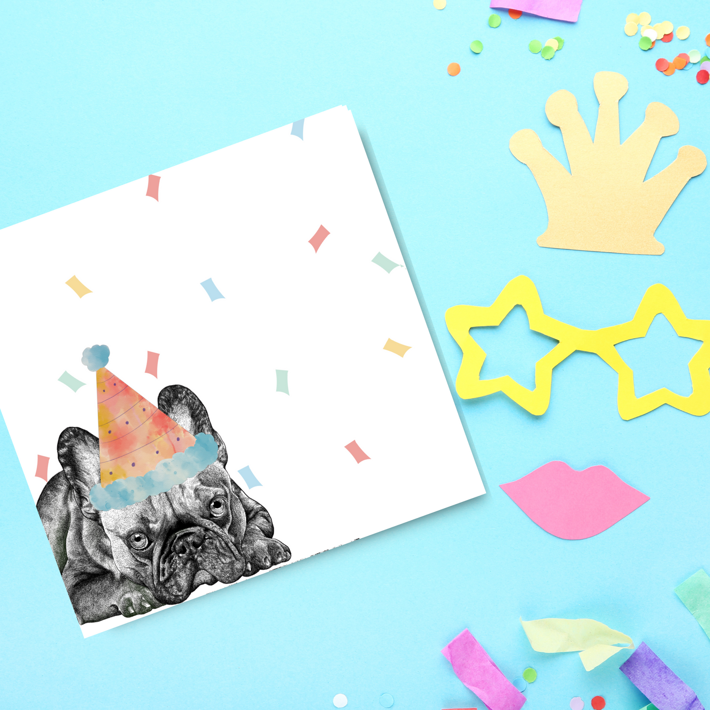 Frenchie Party Animal Greeting Cards