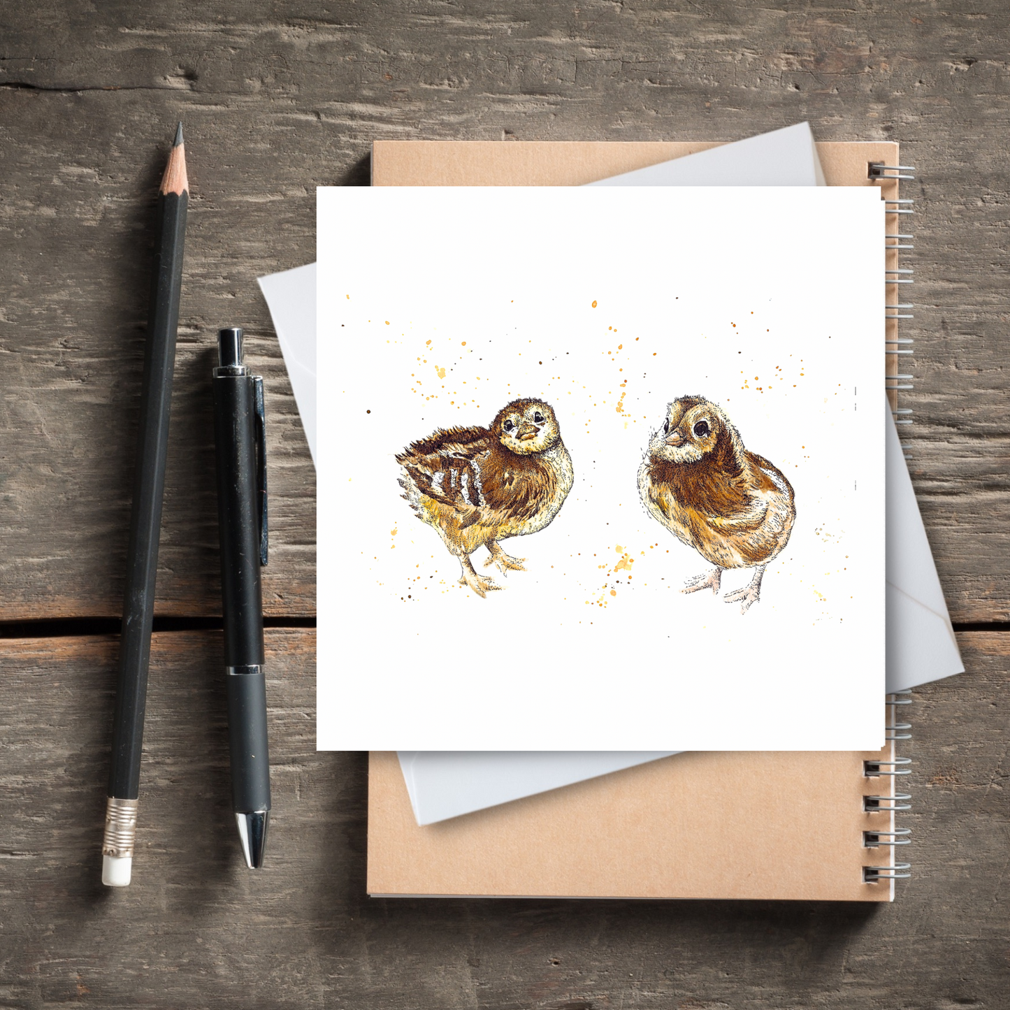 Two Chicks Greeting Card