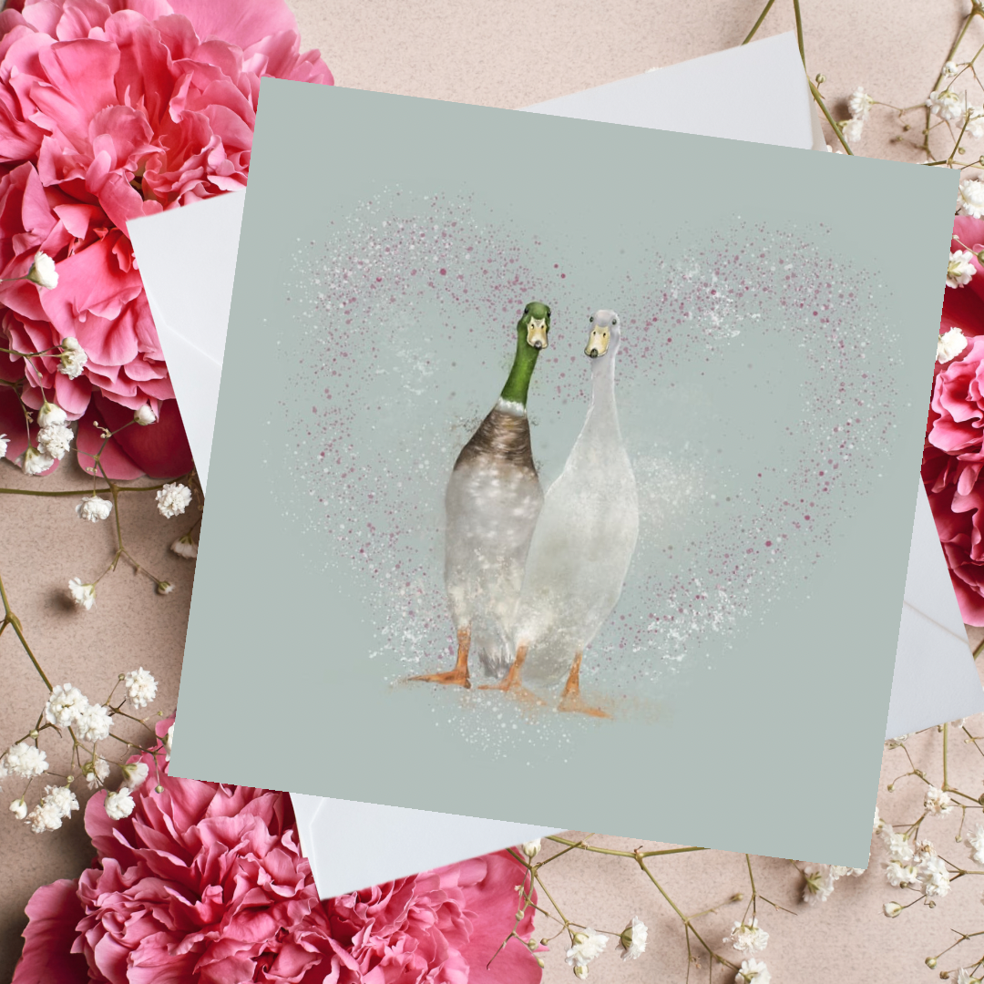 Ducks In Love Greeting Card