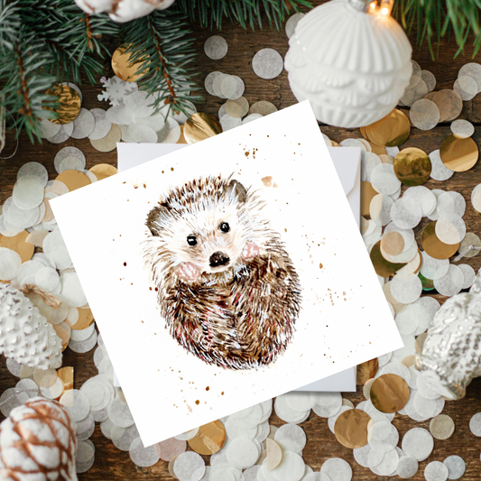 Watercolour Hedgehog Card