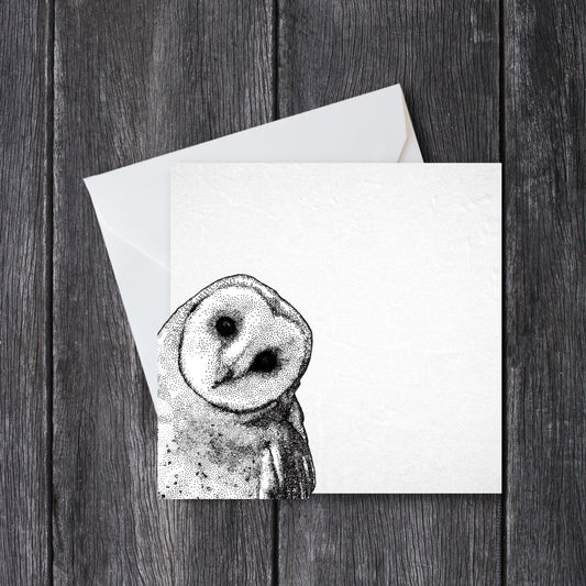Black & White Owl Card