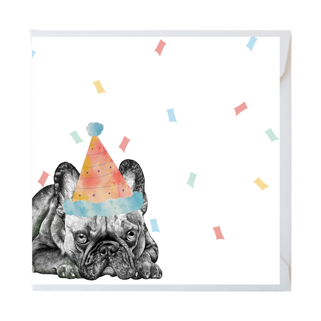 Frenchie Party Animal Greeting Cards