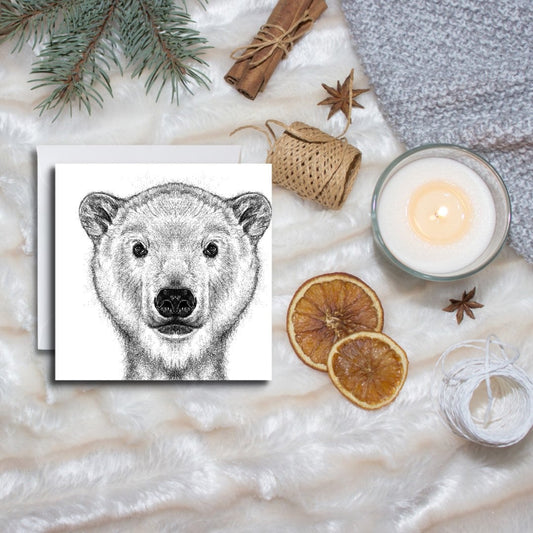 Pooky the Polar Bear Greeting Card