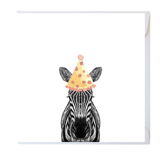 Party Zebra Greeting Cards