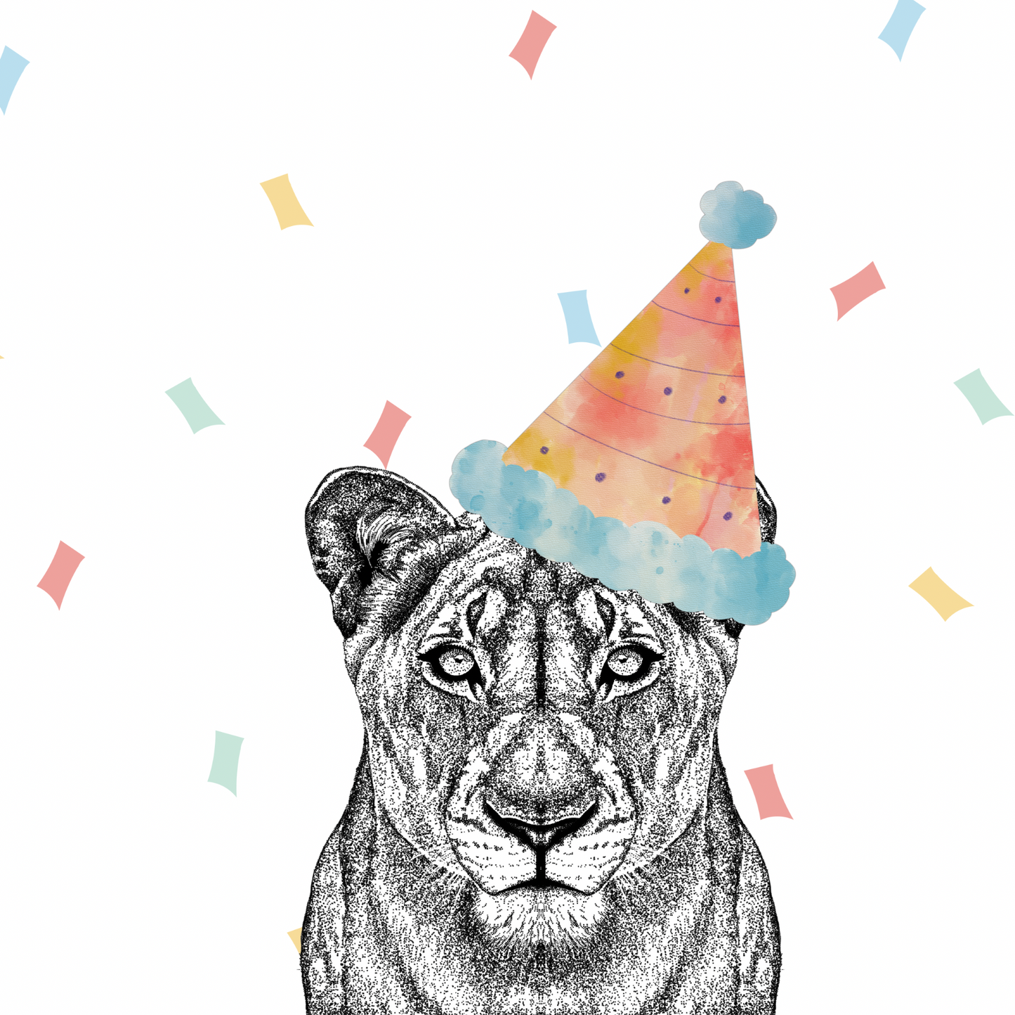 Lioness Party Greeting Cards