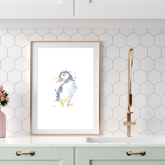 Puffin Watercolour Print
