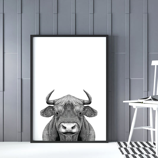 Highland Cow Dot Art Print