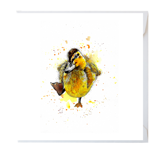 Duckling Watercolour Card
