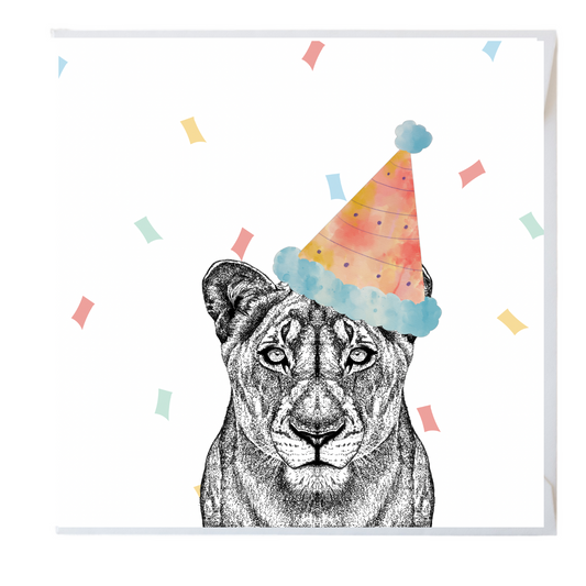 Lioness Party Greeting Cards