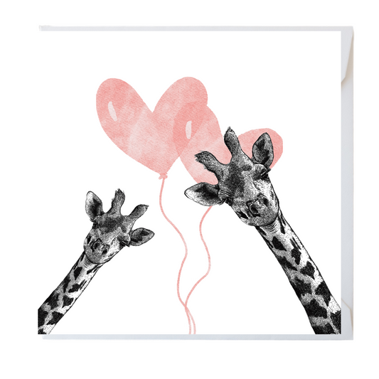 Giraffe Love Greeting Card