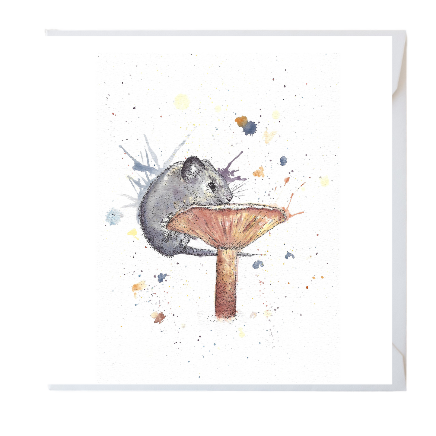 Mouse Watercolour Card