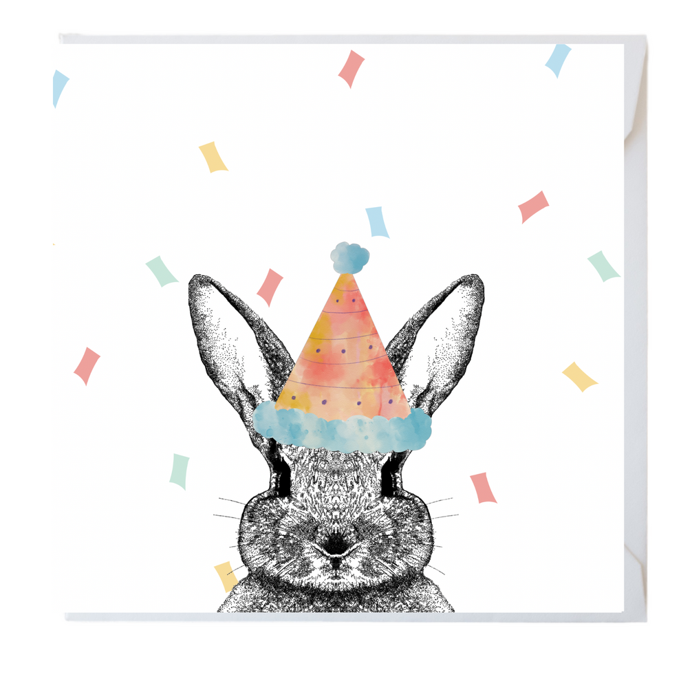 Rabbit Party Greeting Cards – dotsallowed